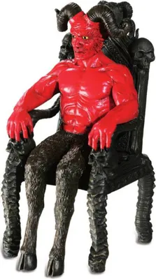 Produktbild von Auf einem Stuhl sitzender Satan 20cm