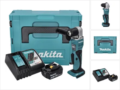 Obrázok produktu pre Akumulátorová uhlová vŕtačka Makita DDA 351 RF1J 18 V 13,5 Nm + 1x akumulátor 3,0 Ah + nabíjačka + Makpac