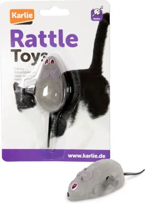 Produktbild von Karlie Katzenspielzeug Maus aufziehbar Plüsch farbl. sortiert 6 cm