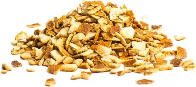 Produktbild von Orangenschalen (geschnitten) - Orangen Schalen grob - Orangenstücke - 40g