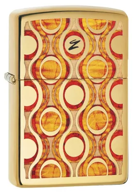Produktbild von Zippo Sturmfeuerzeug - Script Deco, High Polish Brass, Fusion - Nachfüllbar - Wi
