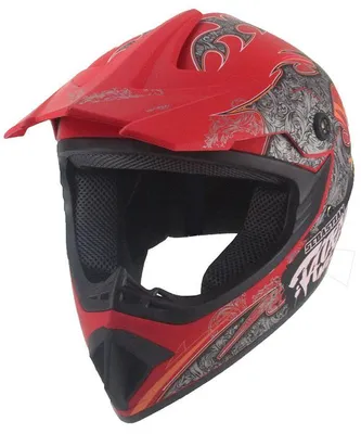 Produktbild von Crosshelm Helm Kinderhelm Motorradhelm Motocross Mejia Rot Matt Größe M