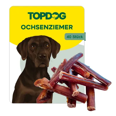 Produktbild von TOPDOG Premium Ochsenziemer - vom Rind - 40 Stück