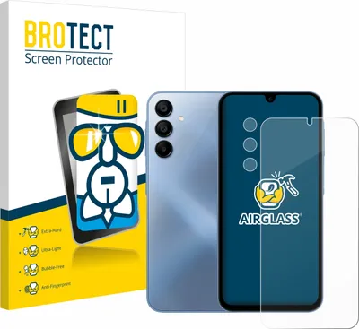 Produktbild von BROTECT Schutzglas für Samsung Galaxy A15 (Display+Kamera) Schutzfolie Panzer Folie Glas Display Schutz klar