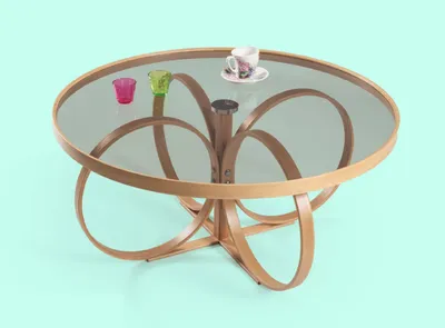 Produktbild von Hochwertiger Runder Couchtisch Designer Rundtisch Wohnzimmer Holz Möbel