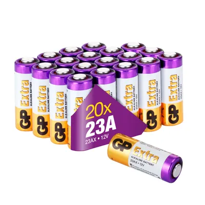 Produktbild von GP Extra Batterien 23A 12V Alkaline (A23, 23AE, MN21, V23GA) 20 Stück High-Voltage Batterien 12 Volt