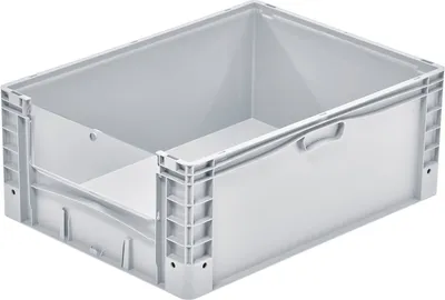 Produktbild von Euro-Norm Großbehälter Insight Cover | HxBxT 32x60x80cm | 133 Liter | Grau  | Eurobehälter, Transportbox, Transportbehälter, Stapelbehälter