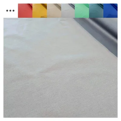 Produktbild von Tischdeckenstoff beschichtet - Baumwollstoff Meterware, wasserabweisender Baumwollstoff, abwaschbare Popeline Uni We, Farbe: 063 grau