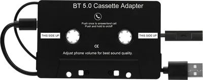 Produktbild von KFZ Kasettenadapter Universal Auto Audio Kassette Adapter USB 5.0 Bluetooth Unterstützung Cassette Adapter MP3(Schwarz)