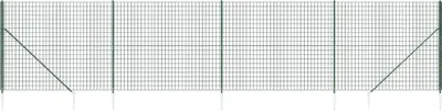 Produktbild von The Living Store Maschendrahtzaun mit Bodenhülsen Grün 2,2x10 m