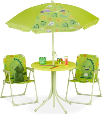 Image de Ensemble de sièges de camping pour enfants avec parasol