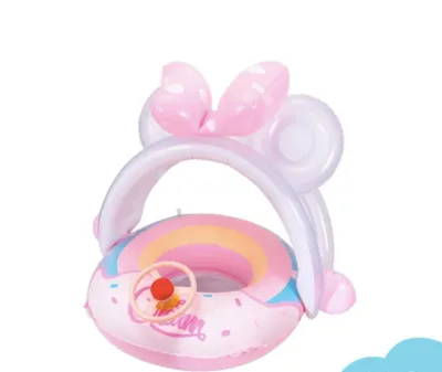 Produktbild von Aufblasbarer Schwimmring Minnie Mouse Style Lenkrad Schwimmreifen 52x52x60, 1-4 Jahre