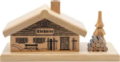 Produktbild von Räucherhaus Skihütte (7,5cm) von Spielwarenmacher Günther