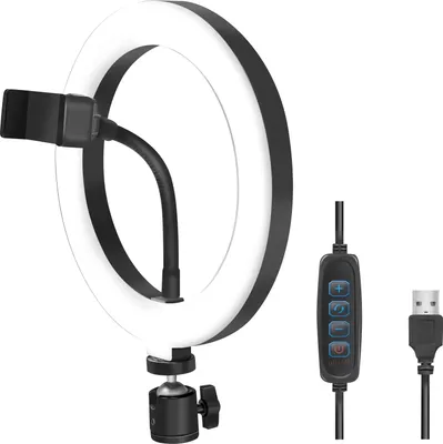 Immagine prodotto di Logilink Smartphone-Ringlicht, DM 20cm, 1.8m Kabel