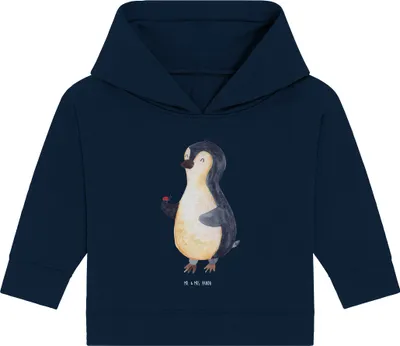 Produktbild von Mr. & Mrs. Panda Organic Baby Hoodie Pinguin Marienkäfer 24. - 36. Monat - French Navy - Geschenk, Wunder, Kapuzensweatshirt, Kapuzenshirt, Glück, Liebe, Aufmerksam