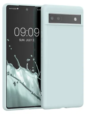 Produktbild von kwmobile Handyhülle für Google Pixel 6a Hülle - TPU Case - Kabelloses Laden - Schutzhülle Cover in Cool Mint