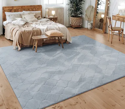 Produktbild von Teppich Wohnzimmer Schlafzimmer Kurzflor Skandinavisches Boho Muster Geometrisch Grösse 80x150 cm