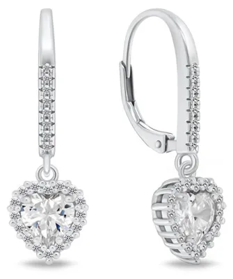 Immagine prodotto di Orecchini a forma di cuore scintillanti con zirconi, modello EA1265W