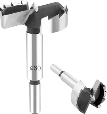 Produktbild von Professional Forstnerbohrer 60mm für Holz, Forstner Bits Ø 60mm, Länge 90mm, Bohraufsätze mit Rundschaft für Holz