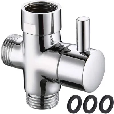 Obrázok produktu pre 3-Cestný Sprchový Ventil G1/2", Mosadz, Chróm, pre Ručnú Sprchu a Pevnú Hlavicu