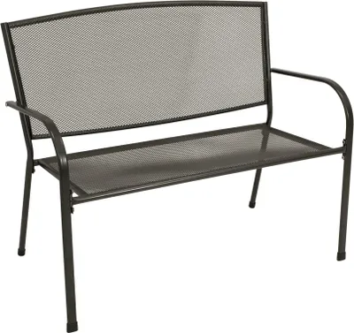 Produktbild von DEGAMO Gartenbank Metallbank Parkbank Bank CLASSIC 2-sitzer 110cm, Streckmetall anthrazit