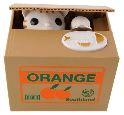 Image de Tirelire électronique en forme de chat pour enfants et adultes, idéale comme cadeau pour y mettre sa petite monnaie.