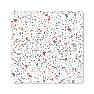 Obrázok produktu pre Podložka pod myš - Terrazzo - dizajn - sivá - hnedá - 30x30cm - Rohožka pod myš