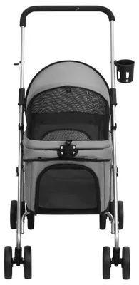 Produktbild von vidaXL Hundewagen Faltbar Grau 76x50x100 cm Oxford-Gewebe