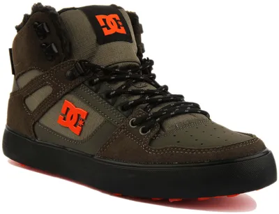 Produktbild von DC Shoes Pure Hi Top WC Herren Schnürung Lässige Turnschuhe Olive – 12 Großbritannien - 47 EU - 13 USA