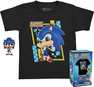 Zdjęcie produktu dla Kieszonka Funko POP i koszulka: Sonic (rozmiar L)