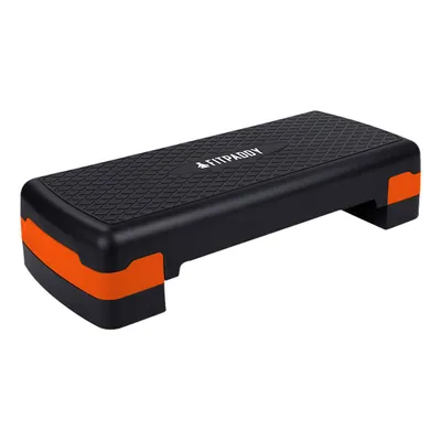 Zdjęcie produktu dla FITPADDY STEPPER01, Czarny, Pomarańczowy, Polipropylen (PP), 150 kg, Prostokątny, 1 szt., 670 mm