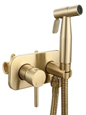 Produktbild von Bidet-Sprš¹hset aus Edelstahl, versenkter Warm- und Kaltwasserhahn, Duschset fš¹r die Intimhygiene, Schwarz