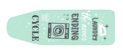 Produktbild von BÜGELBRETTBEZUG Muleton 140x50cm mit Zugkordel Schaumstoffpolsterung Anthrazit Bügeltischbezug Vintage Look Bezug Bügelbrett Bügeltisch (Grün-26)