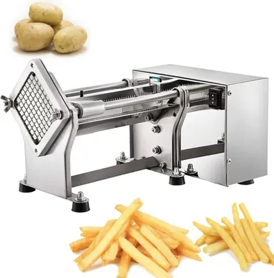 Obrázek produktu pro Kráječ Happyment Friet - Kráječ na fritézu - Kráječ na brambory - Nerezová ocel - 4 čepele - Bezpečný a účinný - Profesionální a pro domácnost
