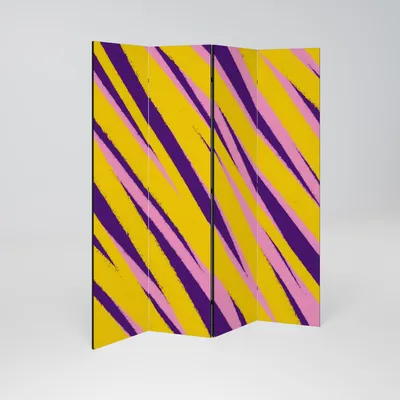 Produktbild von SpaceRebels Paravent Raumteiler - 4-teilig Raumtrenner, Druck 2-Seite - Raumtrenner - Trennwand Wohnung - Room Divider - Spanische Wand Deko Modern Sichtschutz