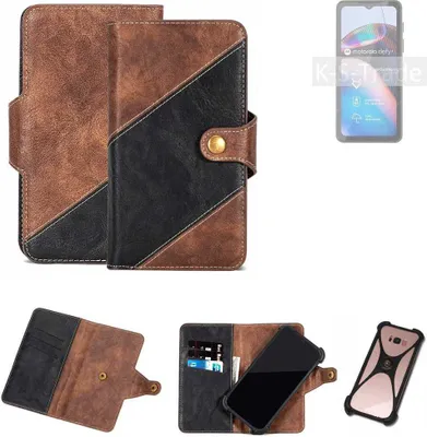 Produktbild von K-S-Trade Handyhülle Schutzhülle Bookstyle Case kompatibel mit Motorola Defy 2 Klapphülle Cover Hülle Schutztasche 1x