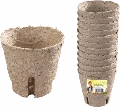 Produktbild von Torftopf mit Einschnitt, Durchmesser 8 cm, 12 Stück