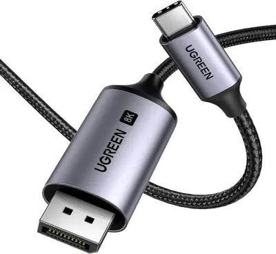 Produktbild von Ugreen Kabel mit Usb-C und Displayport 8K Steckern 2M Grau