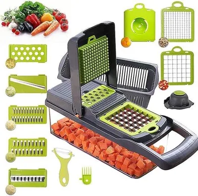 Productafbeelding van Famanu groentesnijder 12-in-1 - Professionele mandoline/schilmachine