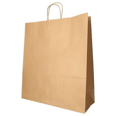 Produktbild von Papstar Papiertüten 41 x 35 x 14 cm braun mit gedrehtem Tragegriff 10 x 25 Stück