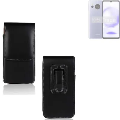 Produktbild von K-S-Trade Gürteltasche kompatibel mit Sharp Aquos Sense8 Schutz Hülle Handy Hülle mit Magnetverschluss Holster in schwarz