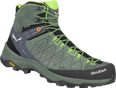 Produktbild von Wanderschuhe Alp Trainer 2 Mid GTX (Herren) – Salewa, Farbe:5322 Raw Green, Größe:UK 8 (EUR 42)