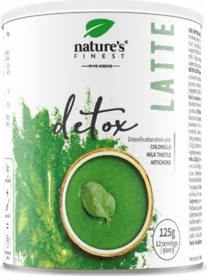 Zdjęcie produktu dla Organiczne Detox Latte - Roślinny Napój z Chlorellą, Ostropestem i Karczochem - 125 g