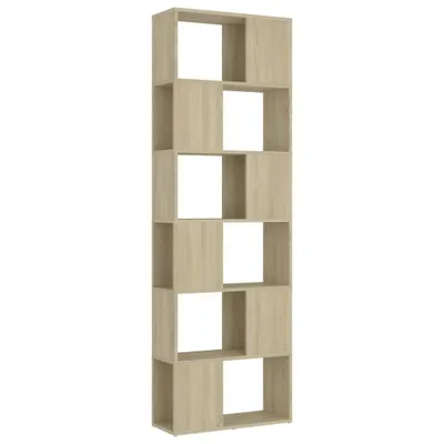 Obrázek produktu pro vidaXL Regálová knihovna Sonoma Oak 60x24x186 cm výrobek ze dřeva