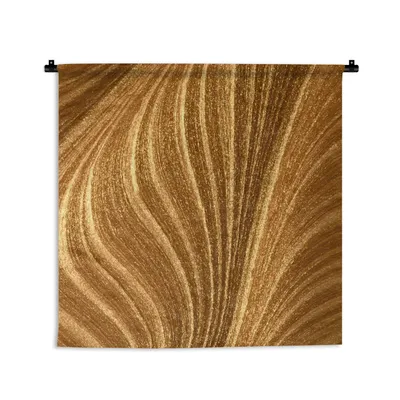 Produktbild von MuchoWow® Wandteppich Wandbehang Nahaufnahme von Goldfarbe 90x90 cm Tapisserie Dekoration Wandtuch - Wandaufhänger