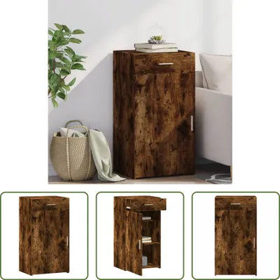 Produktbild von The Living Store Sideboard Räuchereiche 50x42,5x93 cm Holzwerkstoff