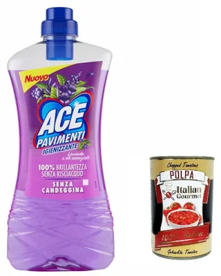 Produktbild von 3x Ace Pavimenti Igienizzante Lavanda E Olii Essenziali, Bodenreiniger, Lavendel und ätherische Öle 1 Lt + Italian gourmet polpa 400g