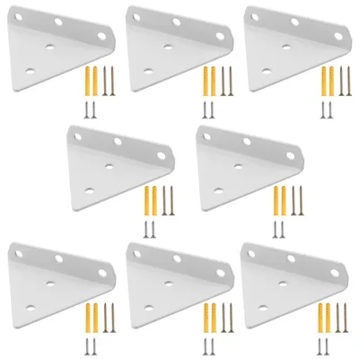 Immagine prodotto di Set di 8 supporti per mensole galleggianti, neri, da 10 cm