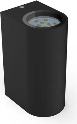 Immagine prodotto di Applique LED da esterno IP44 nero moderno con 2 GU10 5W 400lm, luce bianca calda 3000K, luce verso l'alto e verso il basso, impermeabile, doppio fascio di luce
