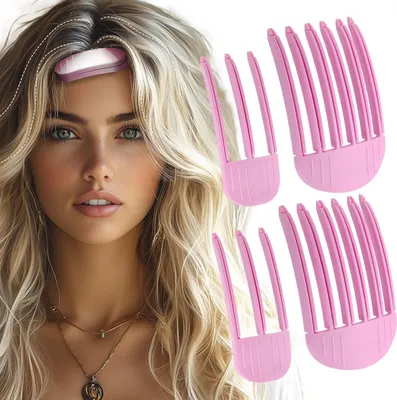 Image de Clips Volume Cheveux 4 pièces Clip Volume Franges Racine Rose